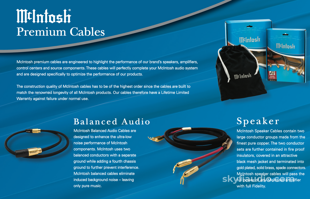 Mcintosh Speaker Cable (Single) W/Spades - 2M In Store Only Cables