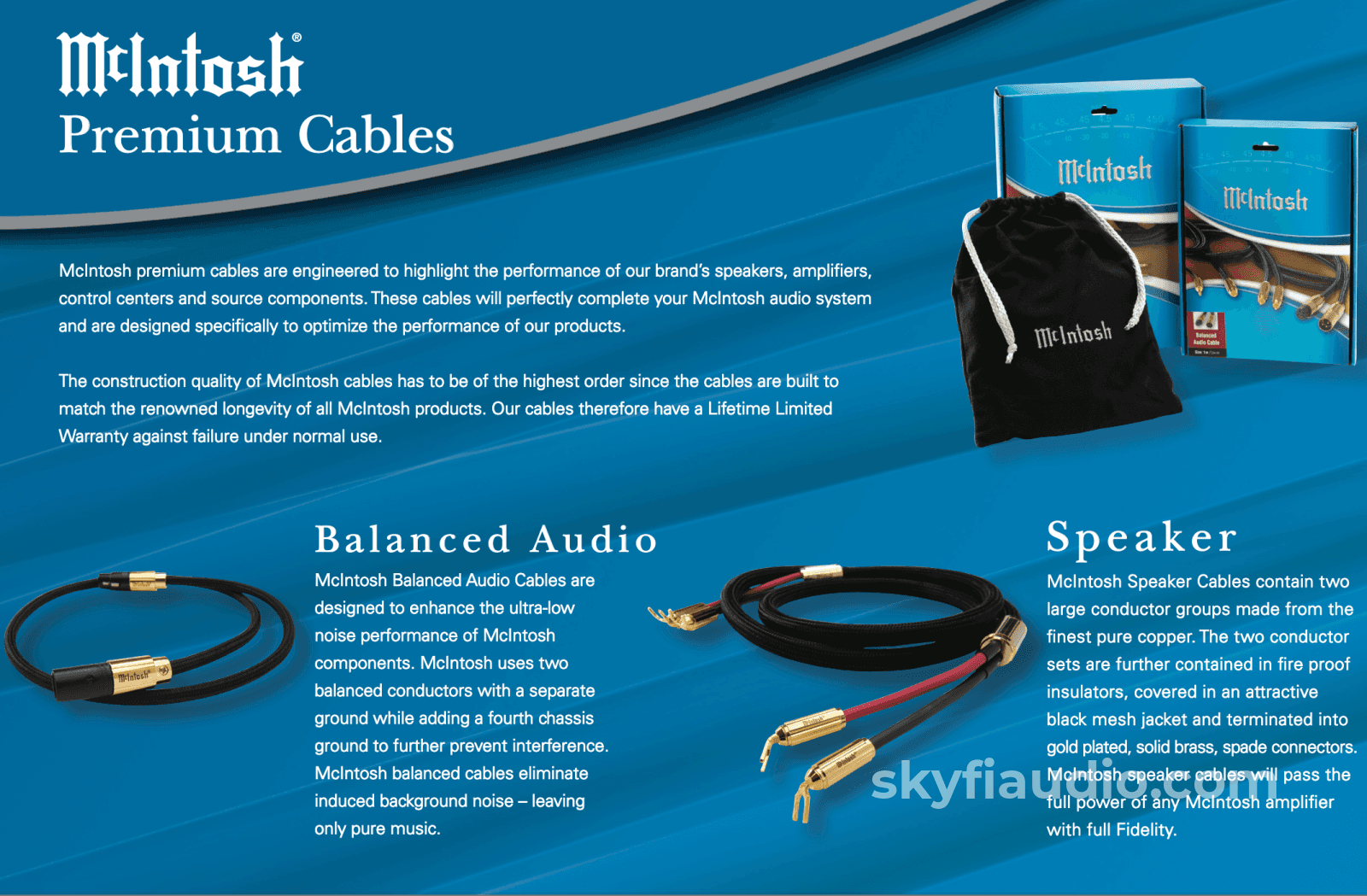 Mcintosh Speaker Cables W/Single Spades - 2M In Store Only
