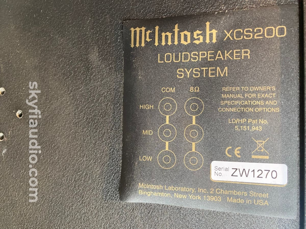 Mcintosh Xcs200 Speaker Set - Big Sound With 600 Watt Power-Handling Speakers