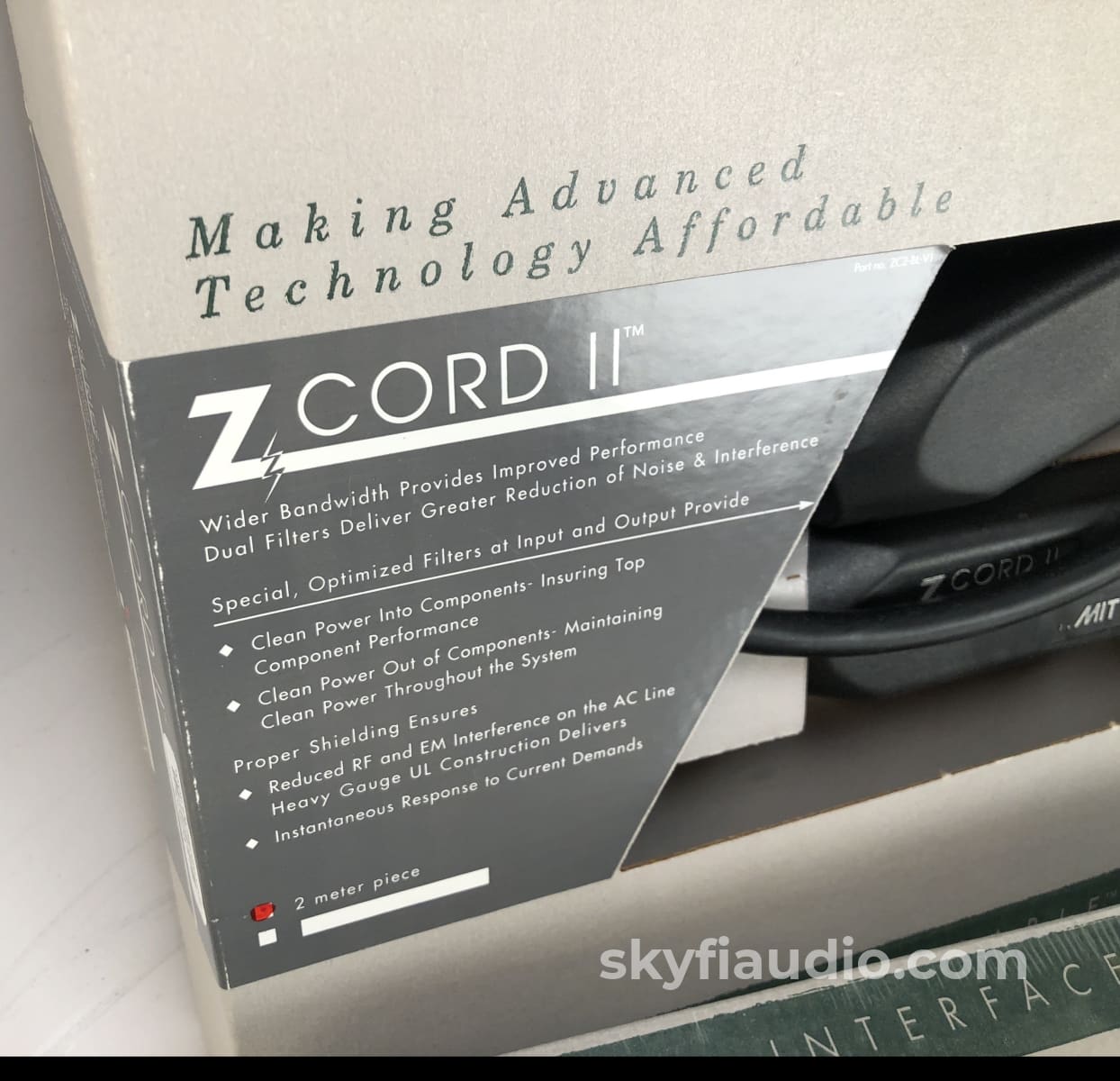 Mit (Music Interface Technologies) Zcord Ii Power Cable - New In Box 2M Cables