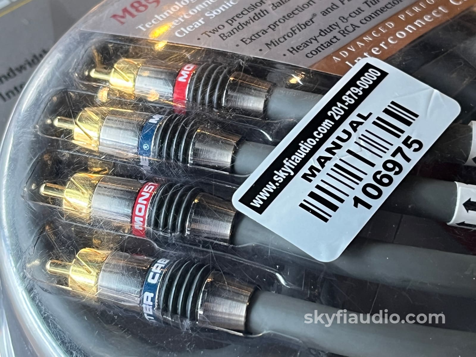 Monster Cable M850i RCA Cable Pair - 8m - New Old Stock (NOS) Cables