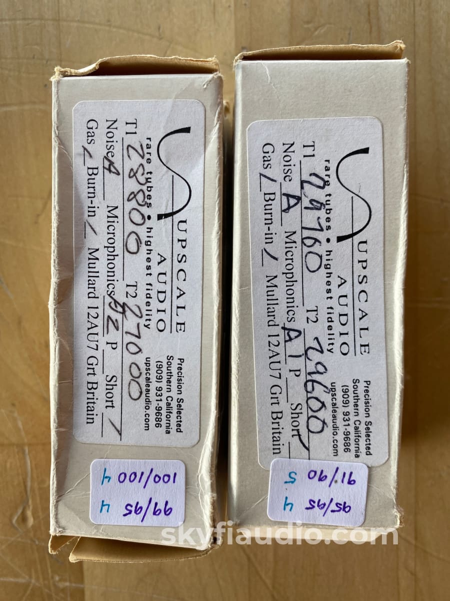 Mullard Cv4003 (Military 12Au7) Box Plate Tubes - Paired And Balanced Mitcham Gt. Britain Accessory