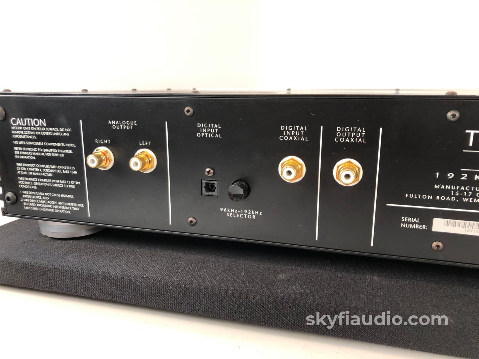 Musical Fidelity Tri-Vista 21, Multistandard 96-192kHz, 24-Bit Tubed D