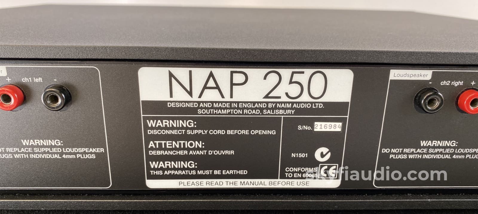 Naim Audio Nap 250 Amplifier - Like New Bonus Witch Hat Cable