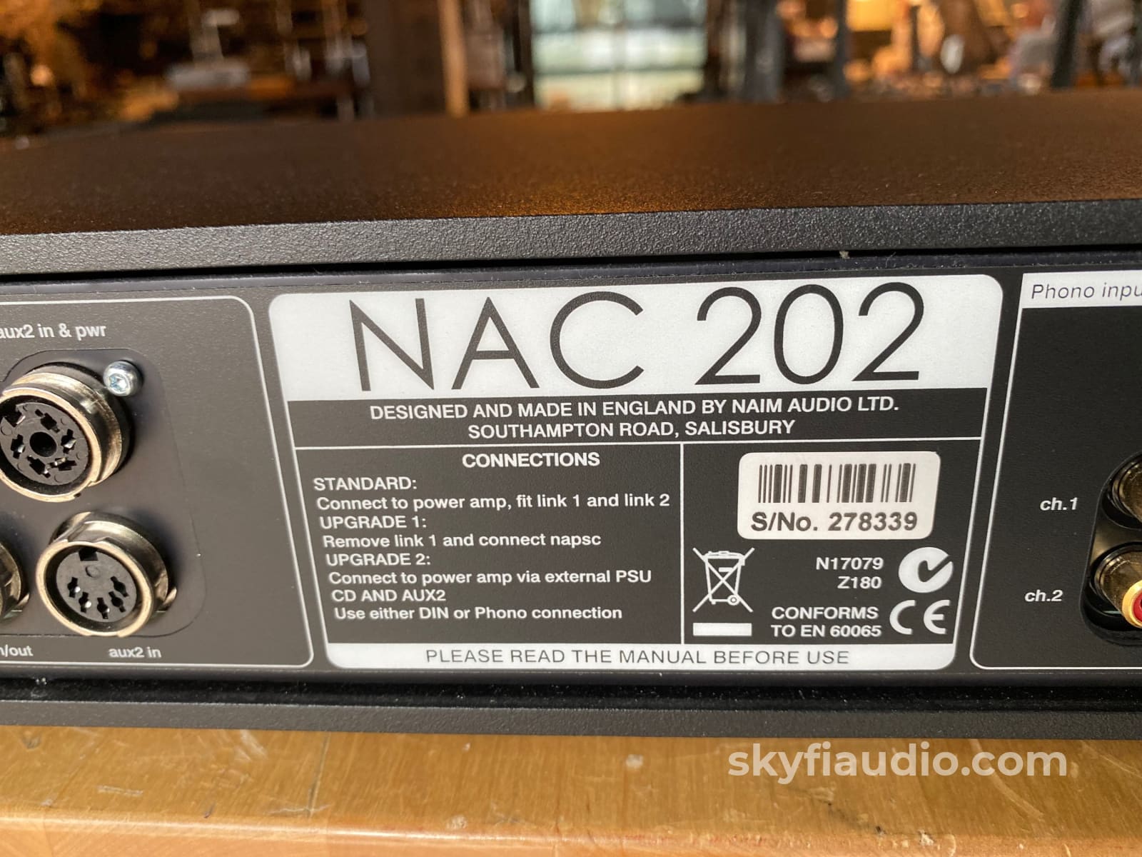 Naim Nac 202 Stereo Preamp With Remote Preamplifier