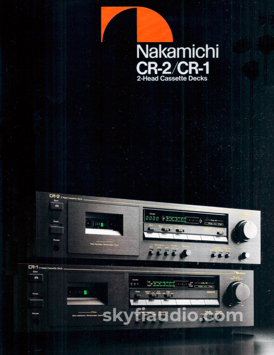 Nakamichi Cr-1A Dual Head Cassette Deck - Fully Tested Tape