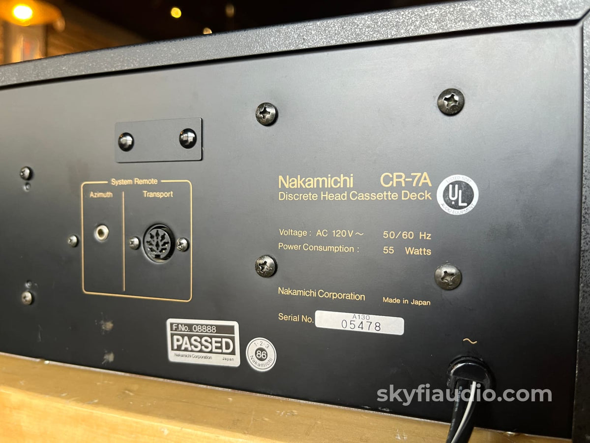 Nakamichi Cr-7A Cassette Deck - Restored Tape