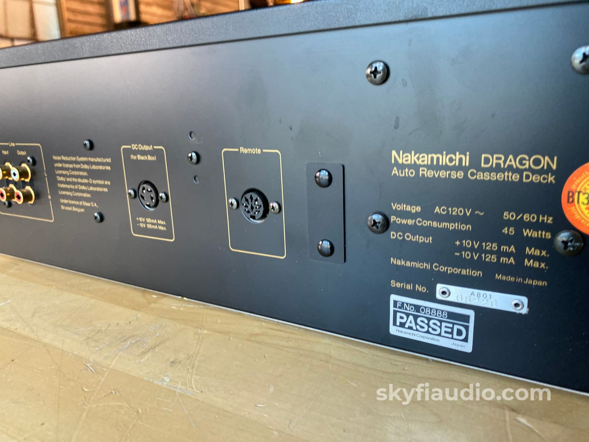 Nakamichi Dragon Tape Deck Minty And Serviced Tape Deck