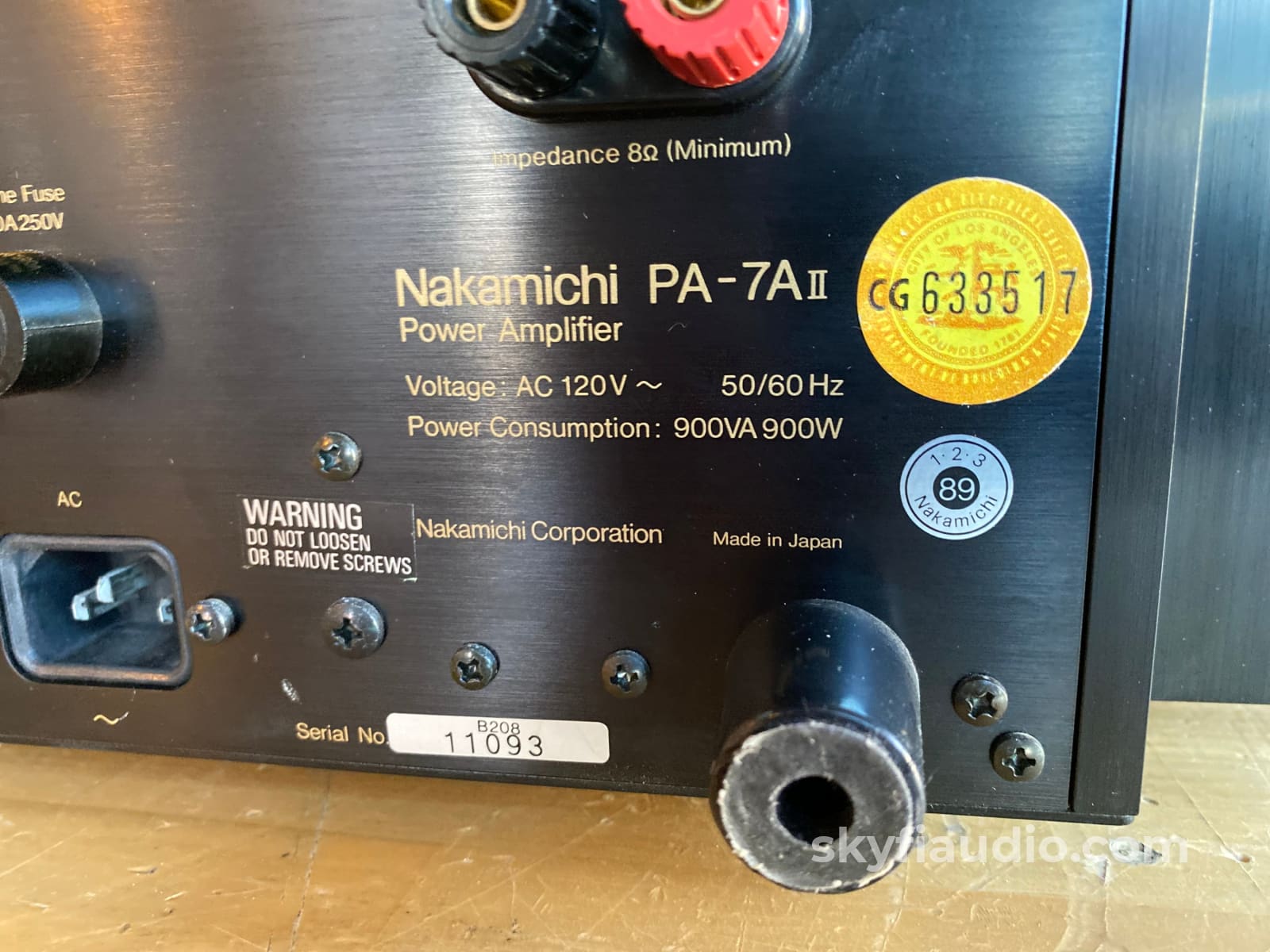 Nakamichi Pa-7Aii Stasis Vintage Power Amplifier With 225W X 2