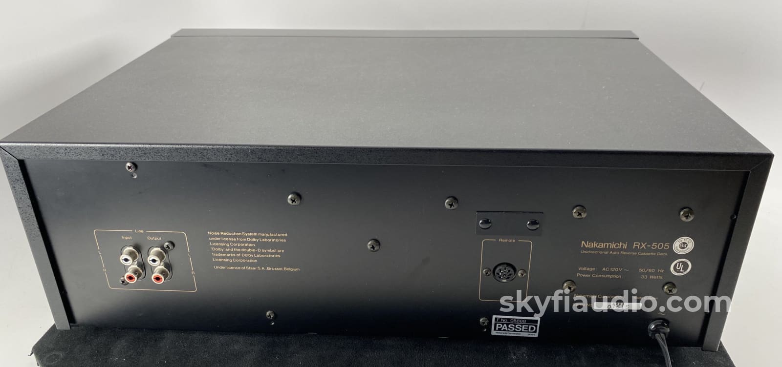 Nakamichi Rx-505 Tape Deck 3 Heads And Featuring Unique Physical Auto Reverse