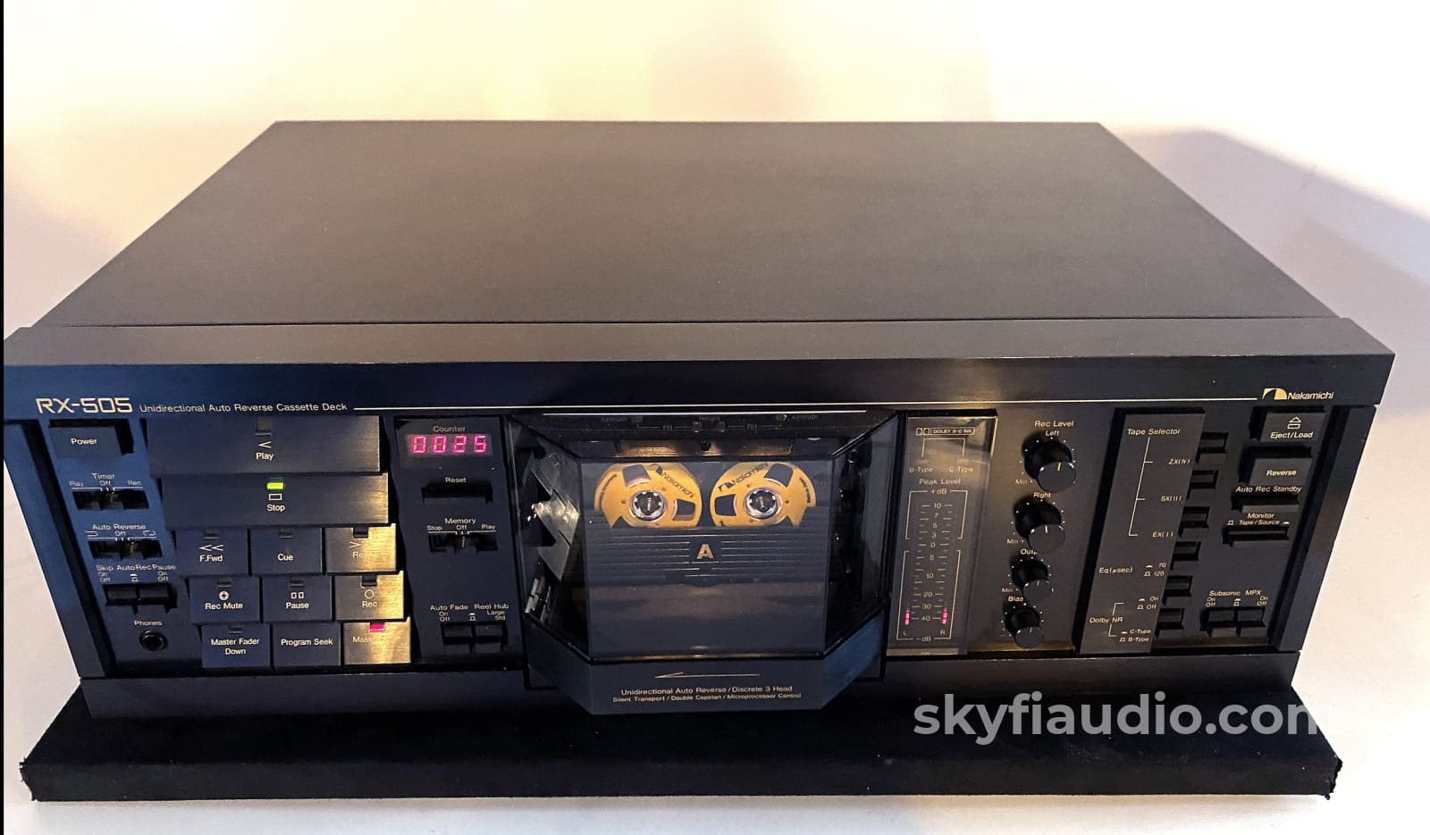 Nakamichi Rx-505 Tape Deck 3 Heads And Featuring Unique Physical Auto Reverse