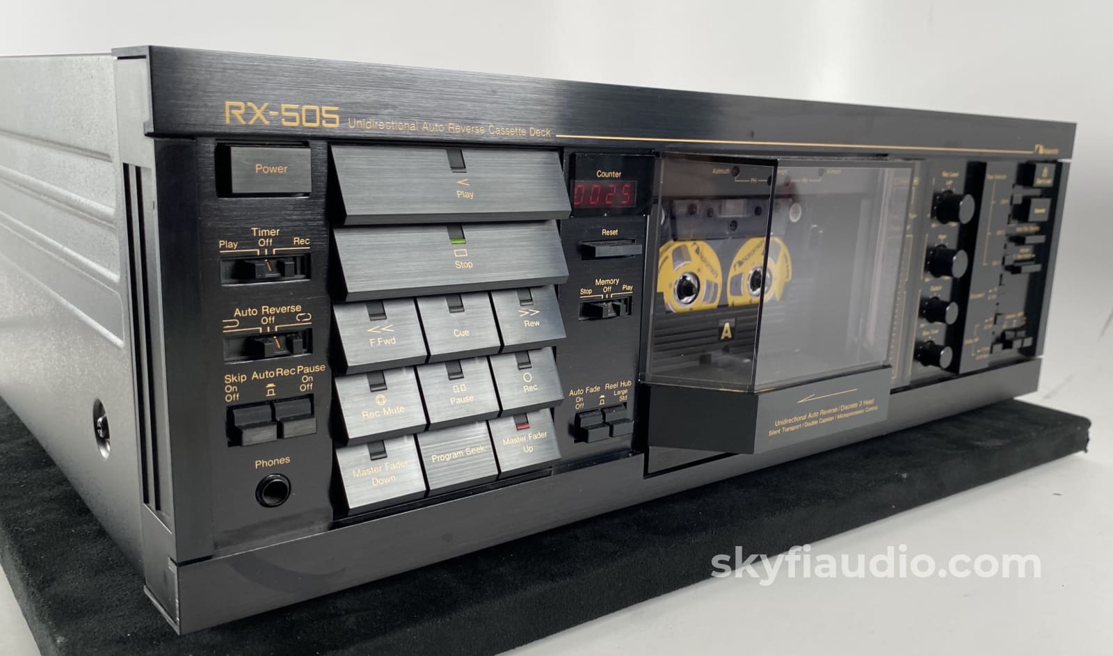 Nakamichi Rx-505 Tape Deck 3 Heads And Featuring Unique Physical Auto Reverse