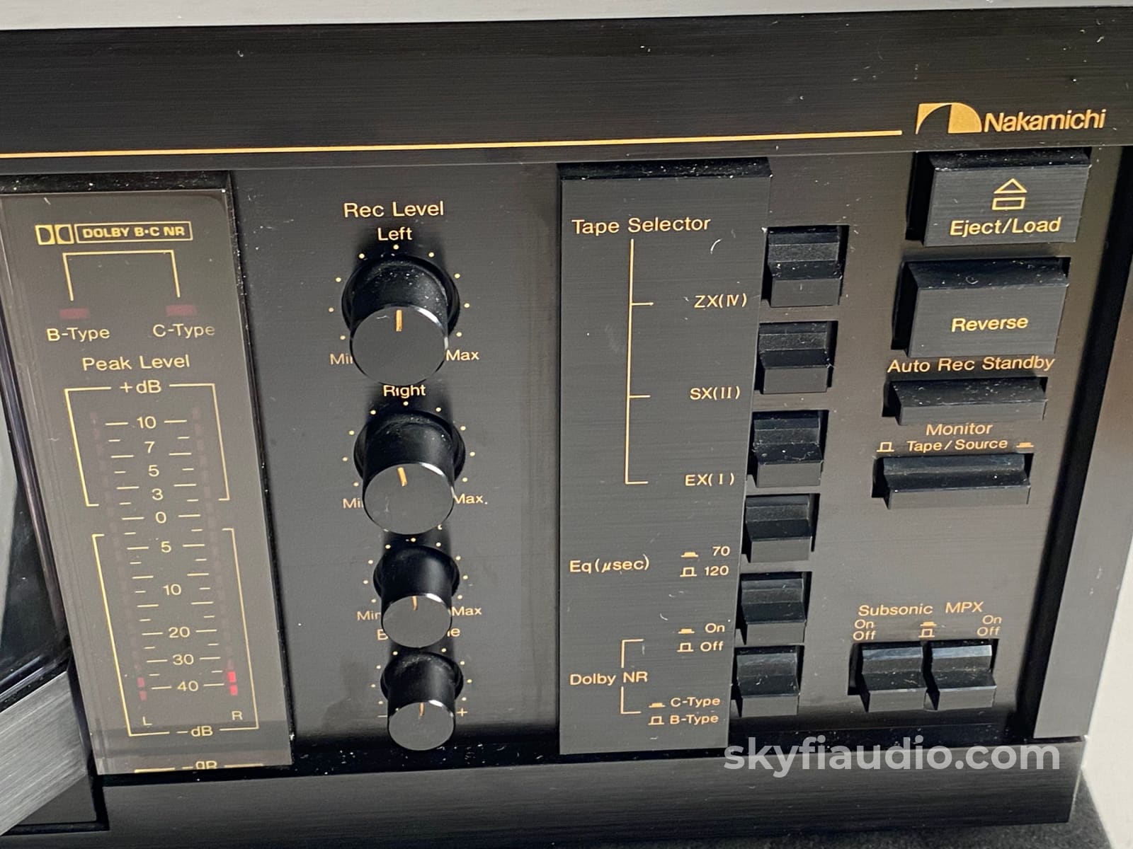 Nakamichi Rx-505 Tape Deck 3 Heads And Featuring Unique Physical Auto Reverse