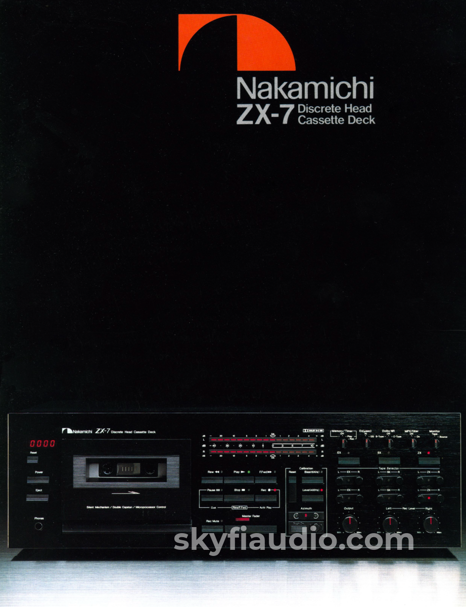 Nakamichi Zx-7 Cassette Deck - Serviced Tape