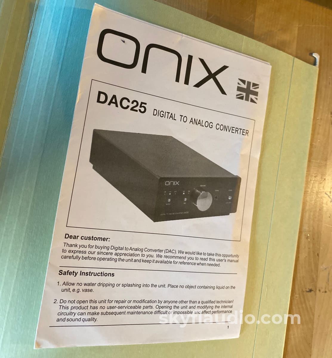 Onix DAC 25A Digital to Analog Converter - Burr Brown PCM1792
