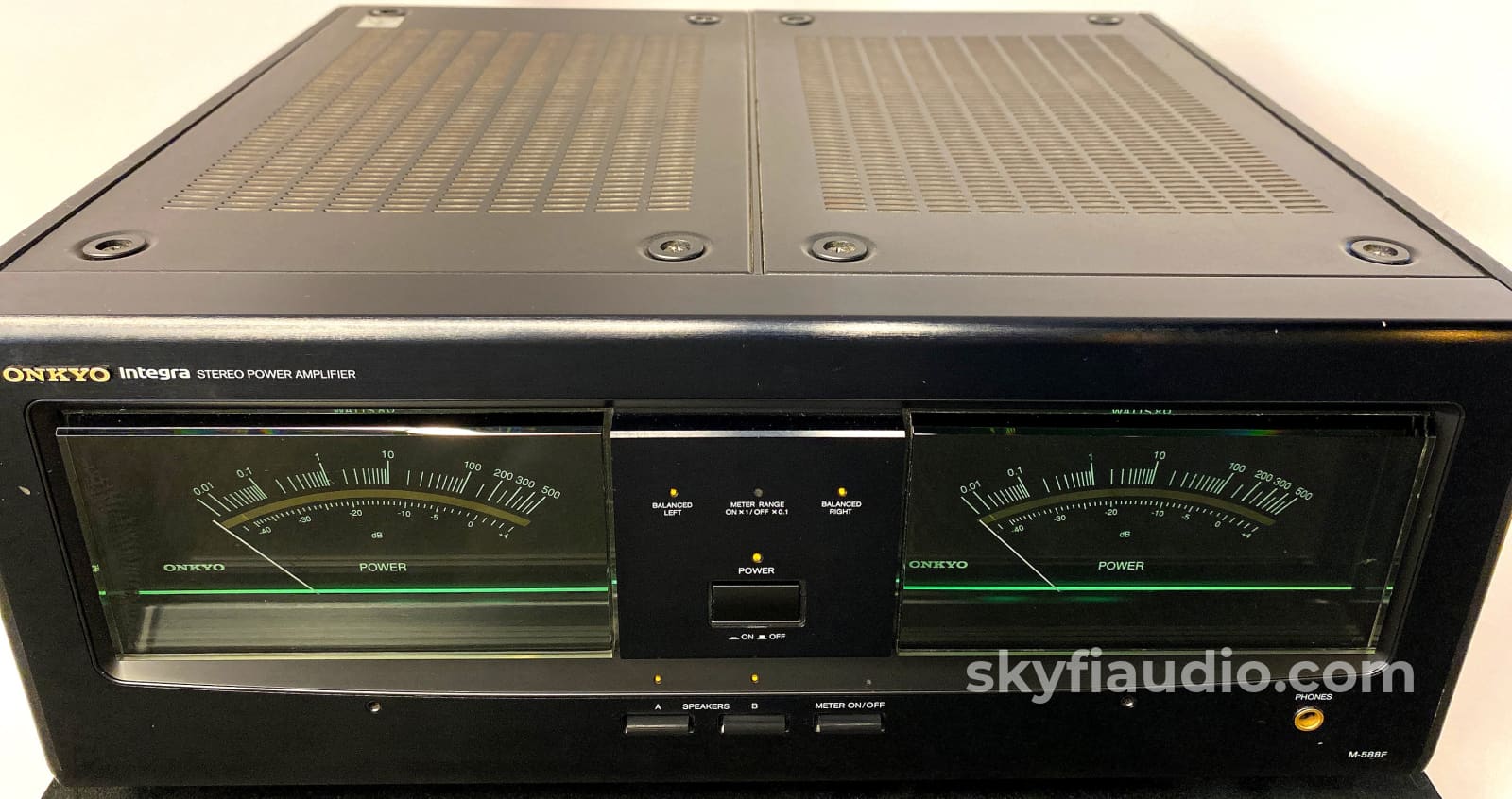 Onkyo M-588F Stereo Power Amplifier - Huge Meters WOW - 200WPC