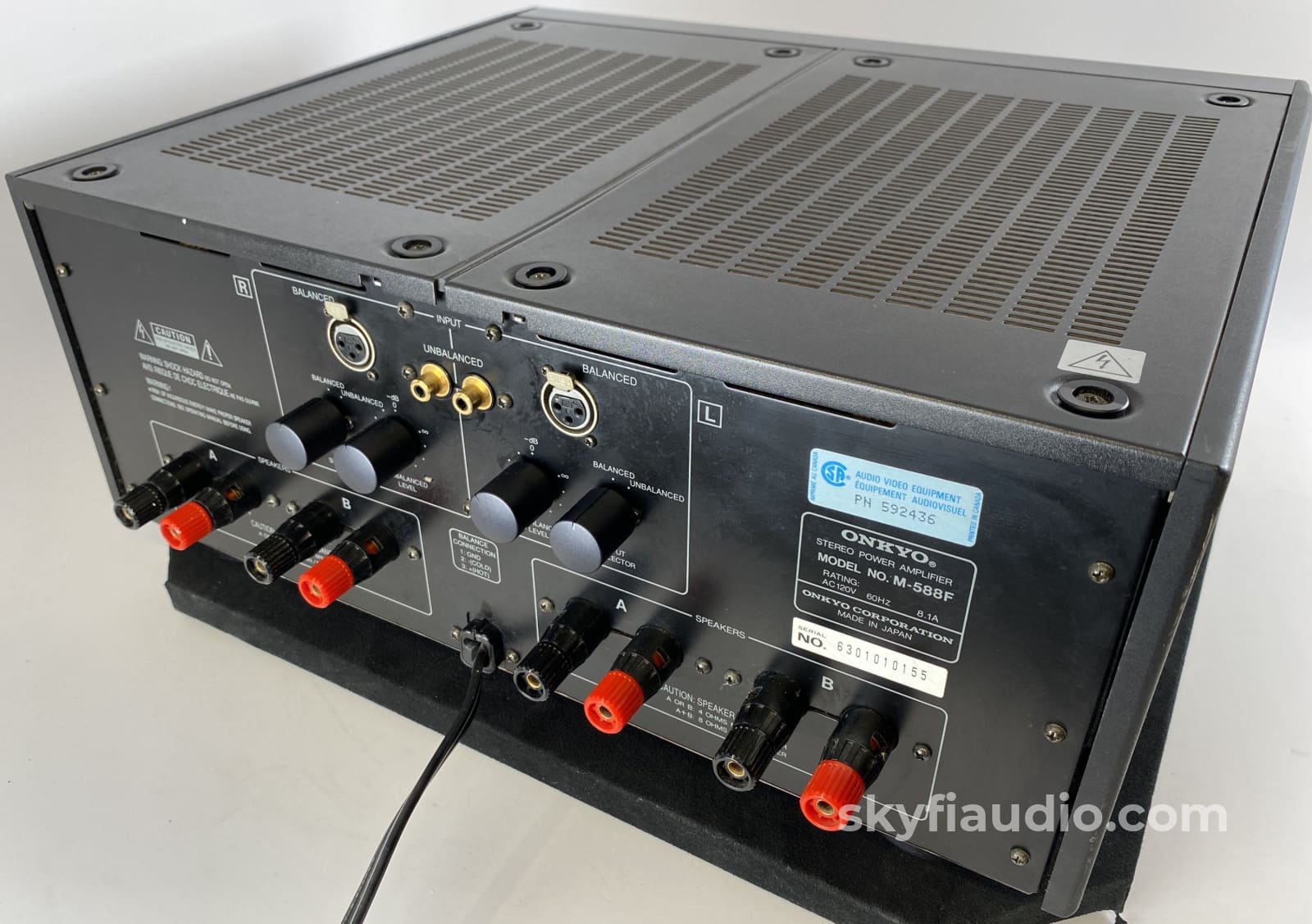 Onkyo M-588F Stereo Power Amplifier - Huge Meters WOW - 200WPC