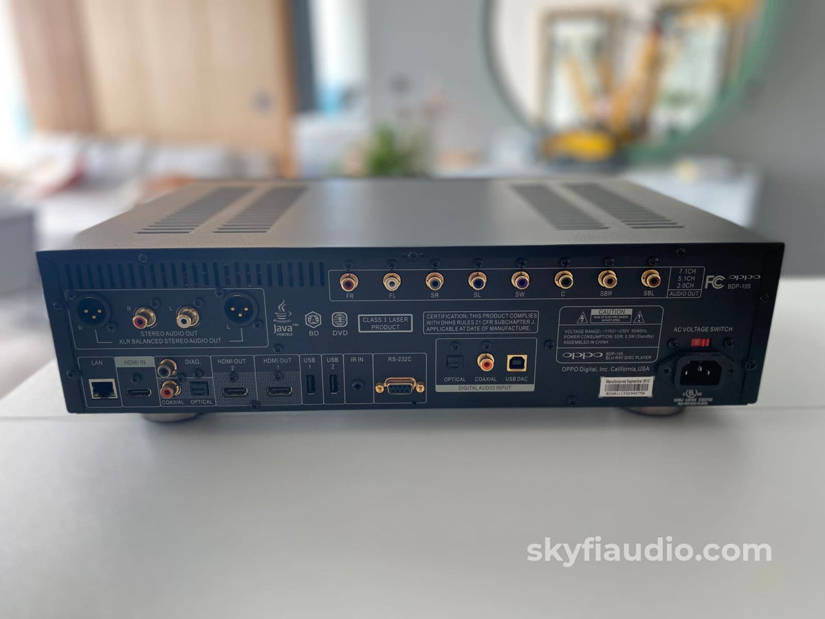 Oppo Bp - 105 Universal Disc Player And Dac - Sacd/Cd Dvd - Audio Hdcd Blu - Ray Etc. Cd + Digital