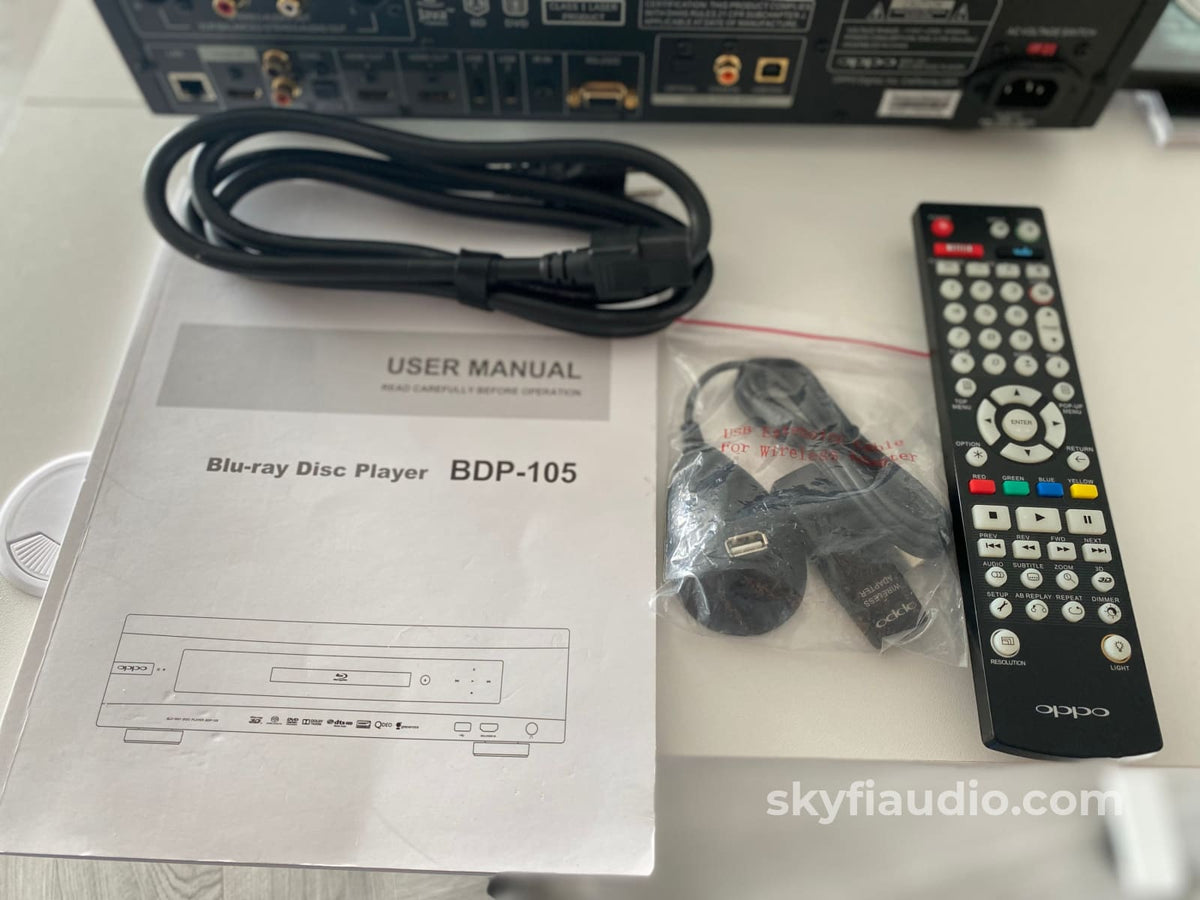 Oppo Bp - 105 Universal Disc Player And Dac - Sacd/Cd Dvd - Audio Hdcd Blu - Ray Etc. Cd + Digital