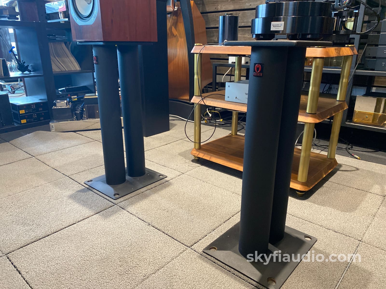 Osiris Audionics Speaker Stands Satin Black Powder Coat 24 Tall Accessory