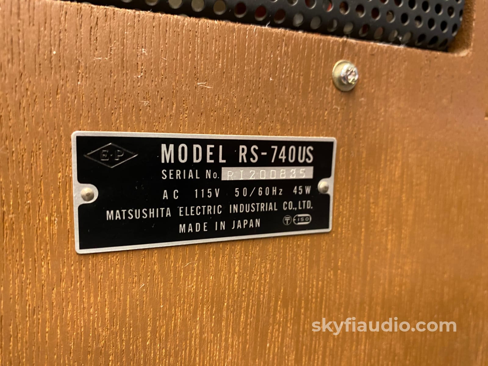 Panasonic Rs-740Us Quadraphonic 4 Channel Reel To Tape Deck