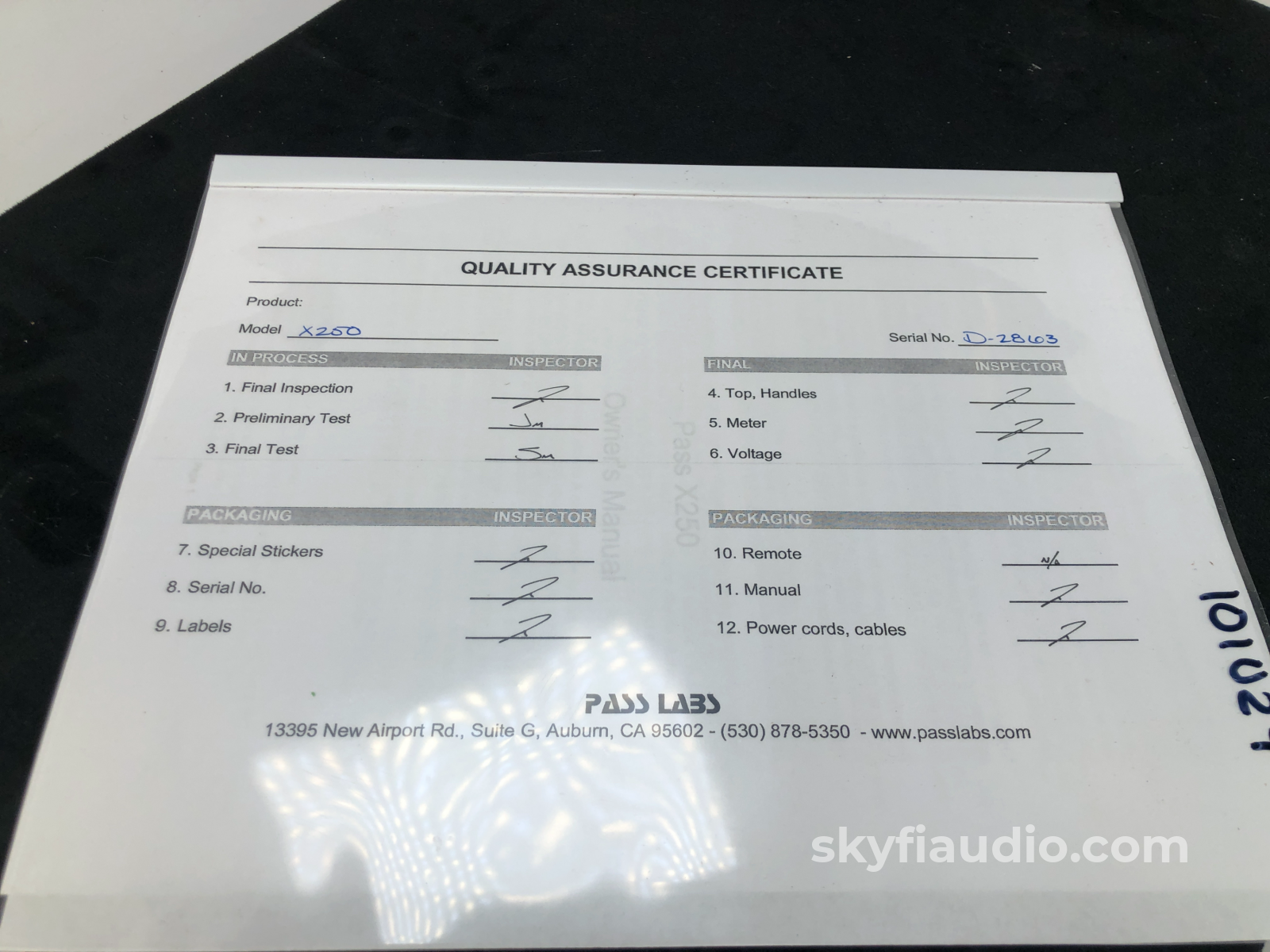 Pass Labs X250 Solid State Amplifier - Like New