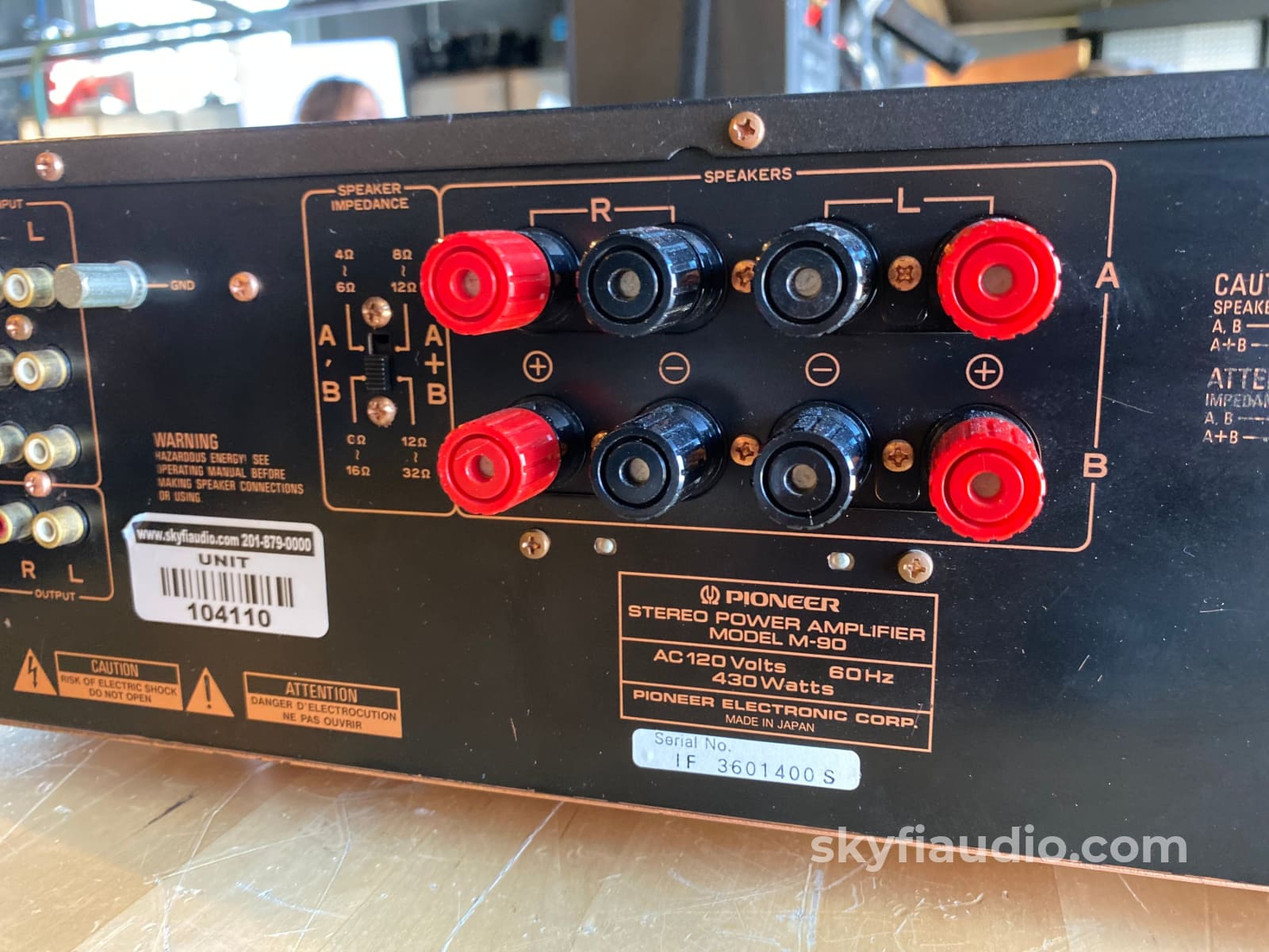 Pioneer M-90 ステレオパワーアンプ 本体 Pioneer M-90 Vintage Amplifier - Tested to 200W - 