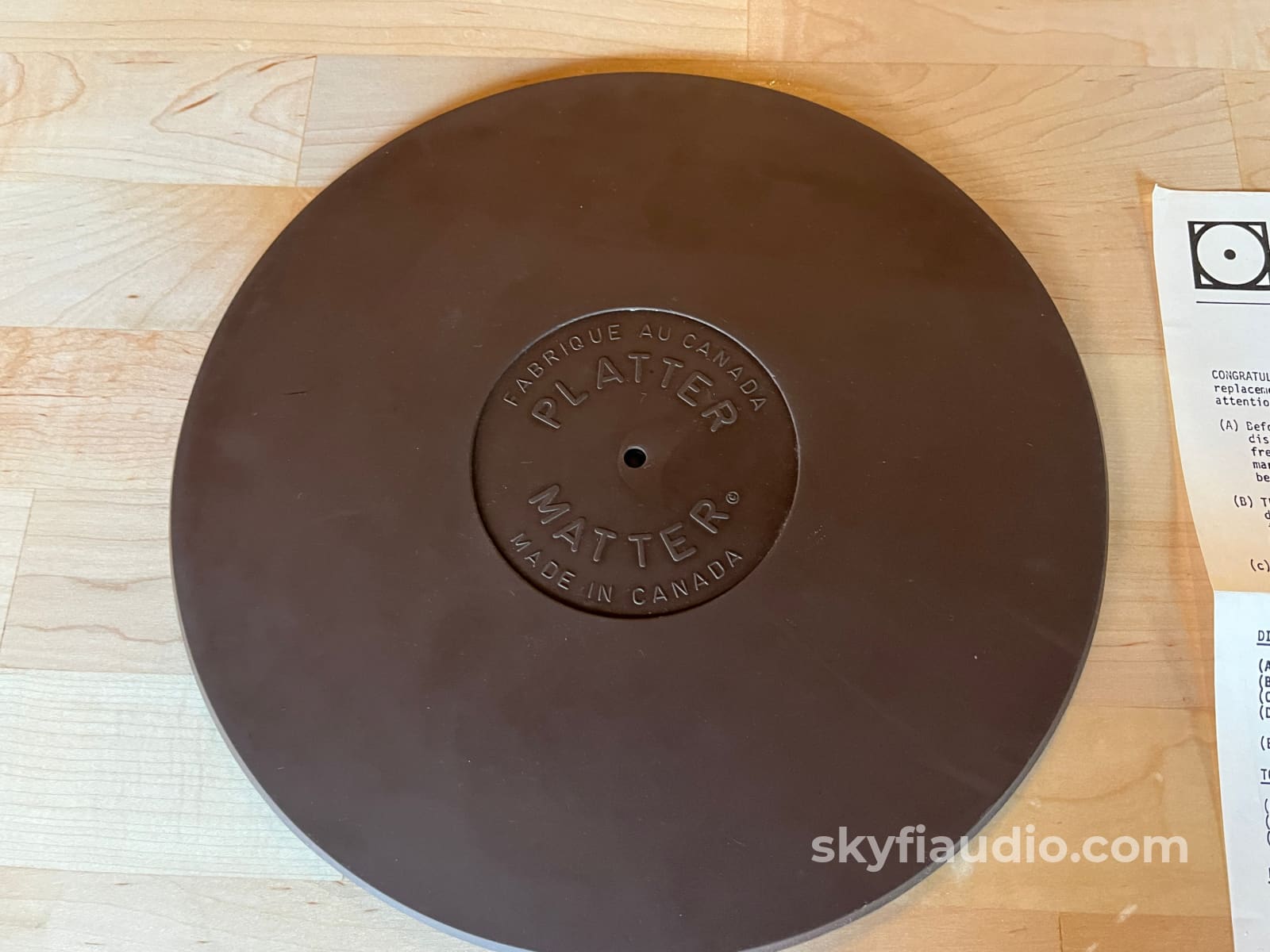 Platter Matter Turntable Mat Very Soft Accessory