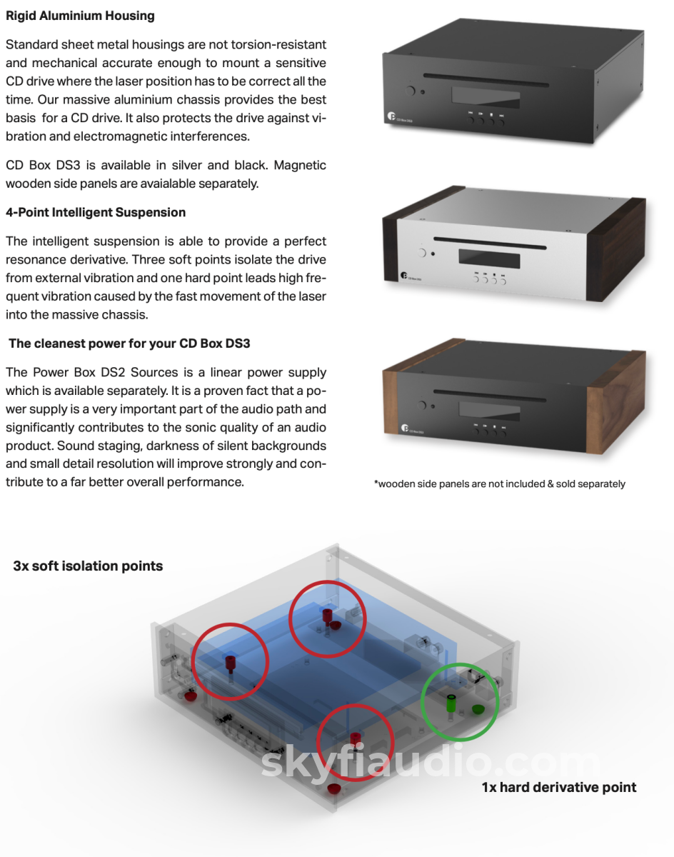 Pro-Ject Cd Box Ds3 High-End Player Silver + Digital