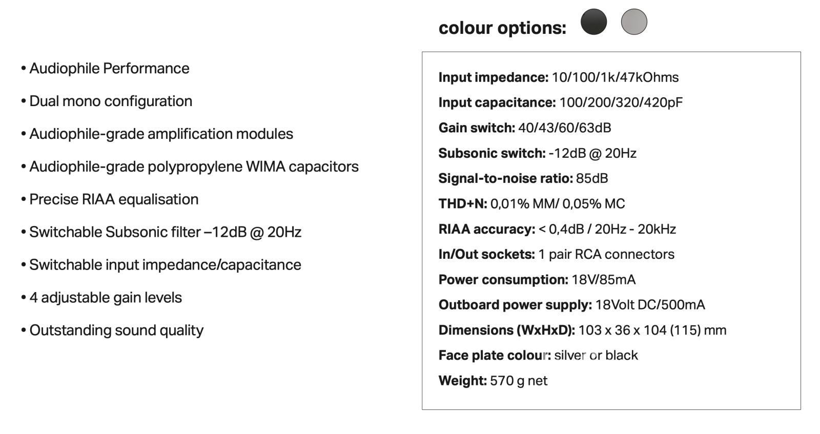 Pro-Ject Phono Box S2 Preamp For Mc And Mm Preamplifier