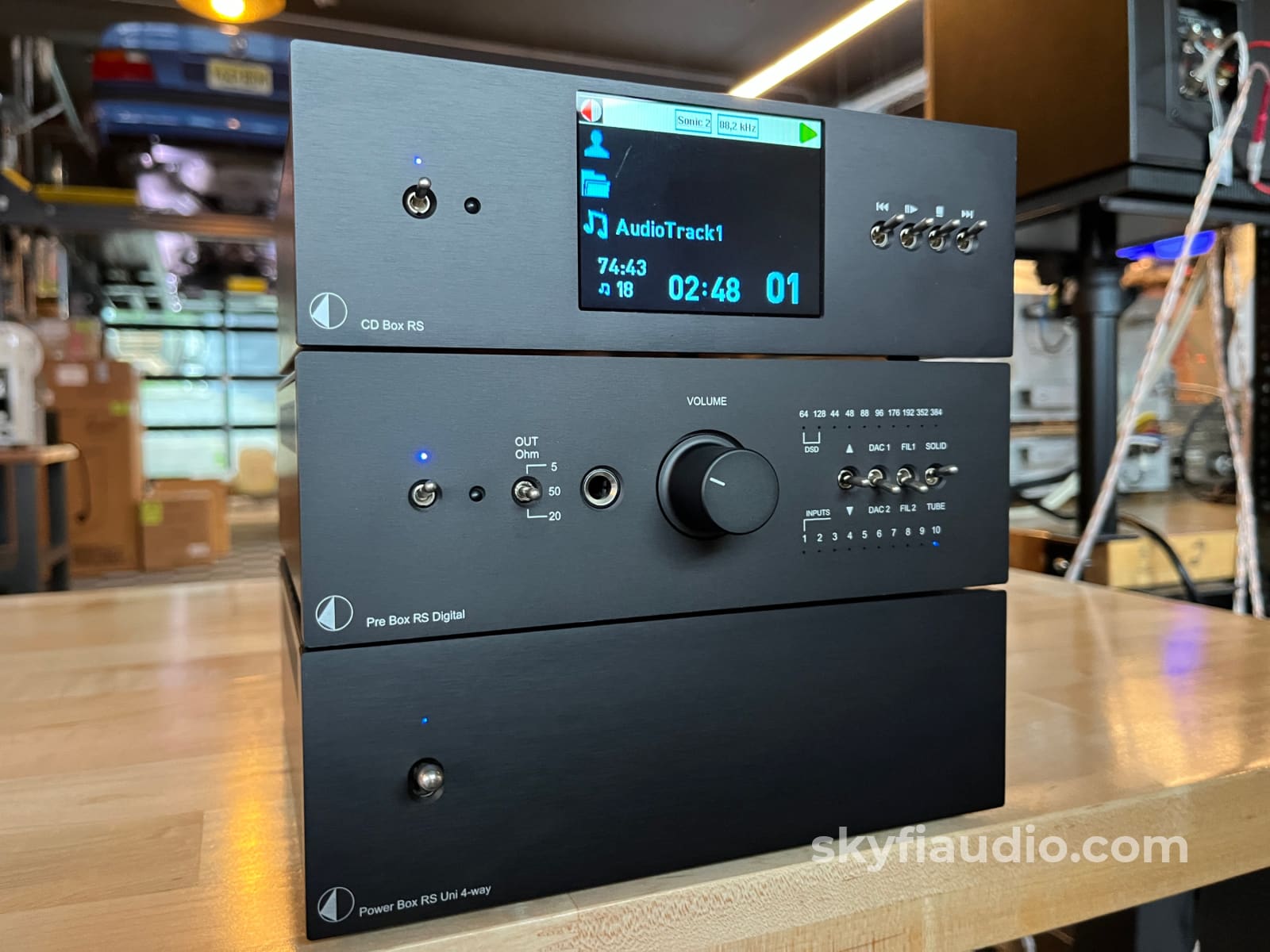 Pro-Ject RS Digital Stack - Hybrid Tube Preamp/DAC, CD Transport, Line