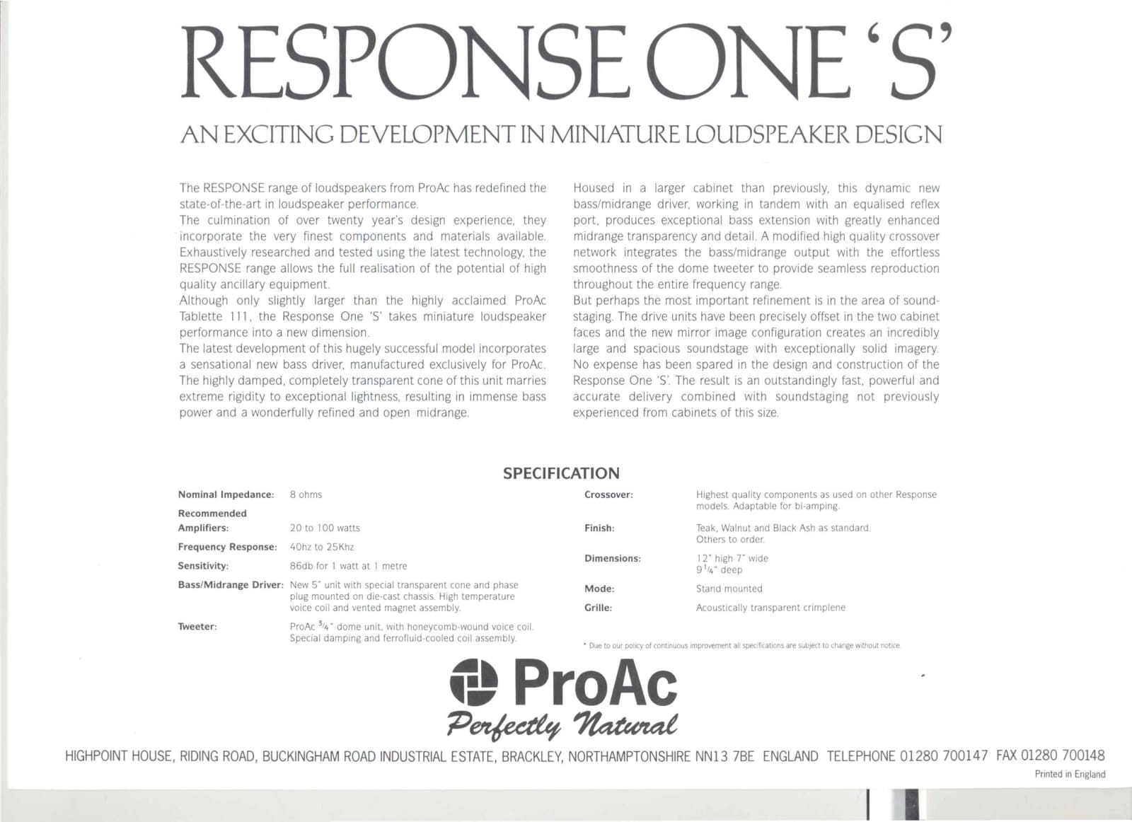 Proac Response 1S - Our Favorite Bookshelf Speakers
