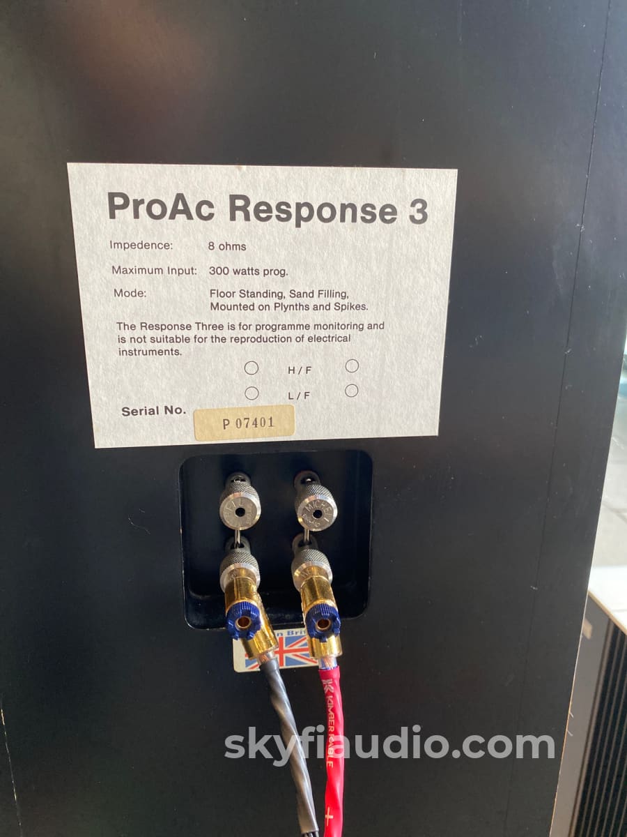 Proac Response 3 Floorstanding Speakers - Restored And Perfect