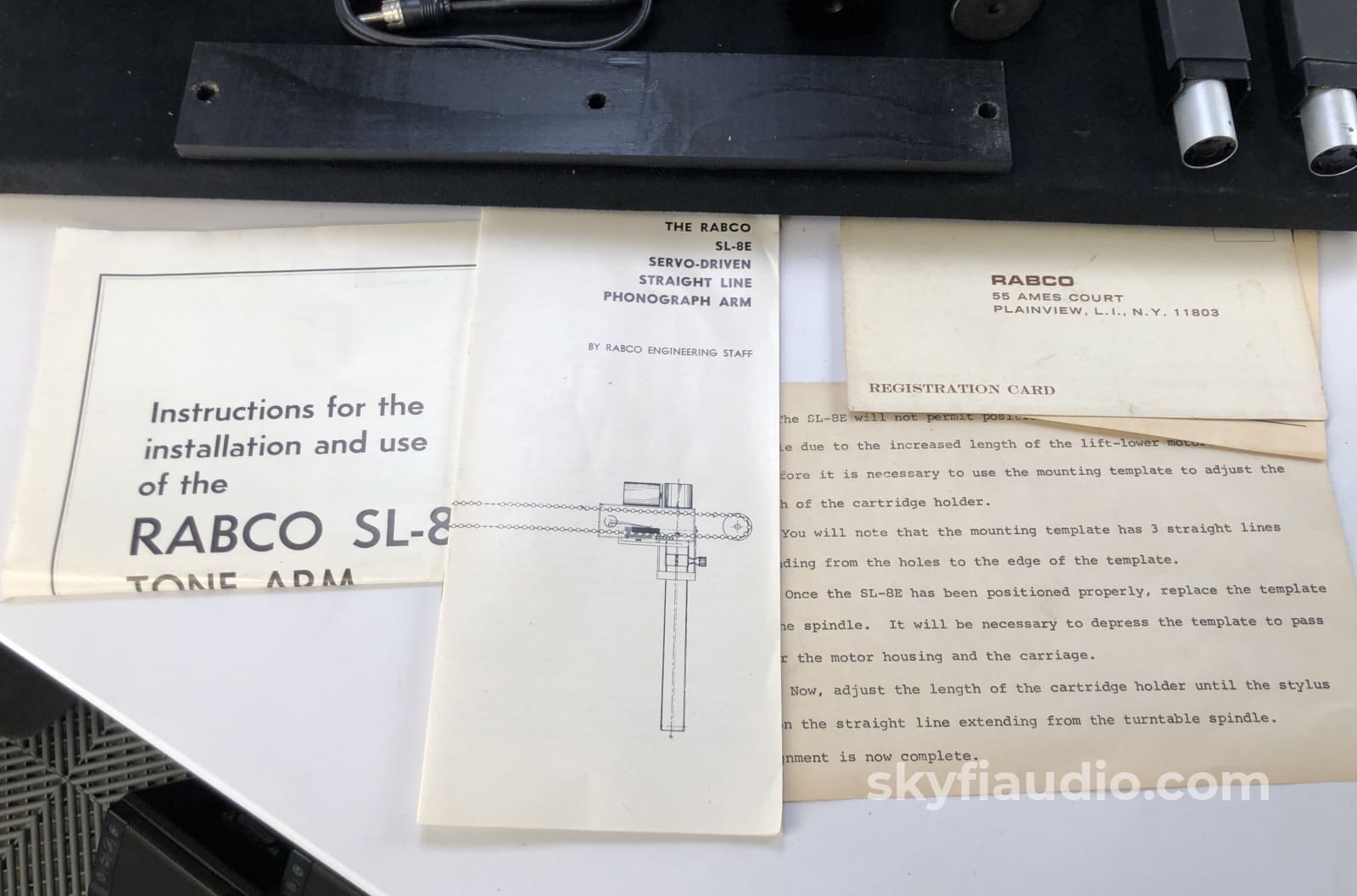 Rabco Sl-8E Tangential Tonearm In Box - Complete Tested With Extras Turntable