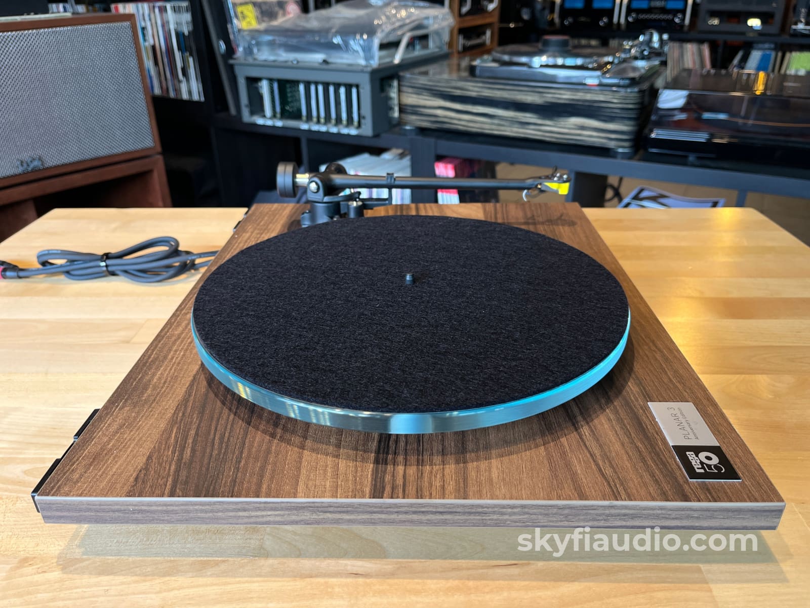 Rega Planar 3 50th Anniversary Edition Turntable - Walnut Finish - Turntable