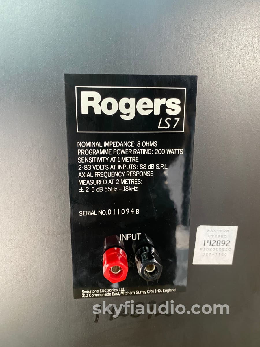 Rogers Ls7 2-Way Speakers - Natural British Sound