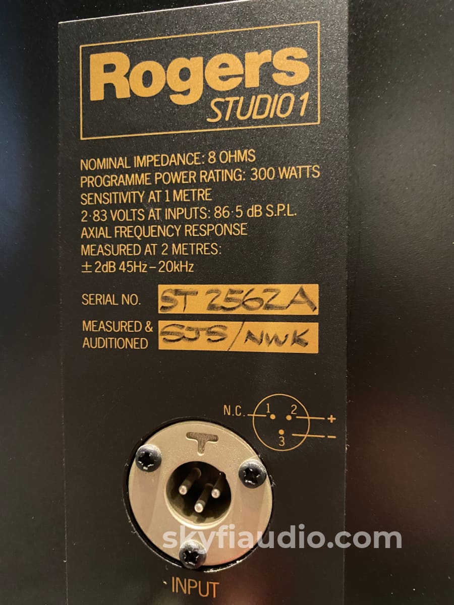 Rogers Studio 1 Vintage Professional Speakers