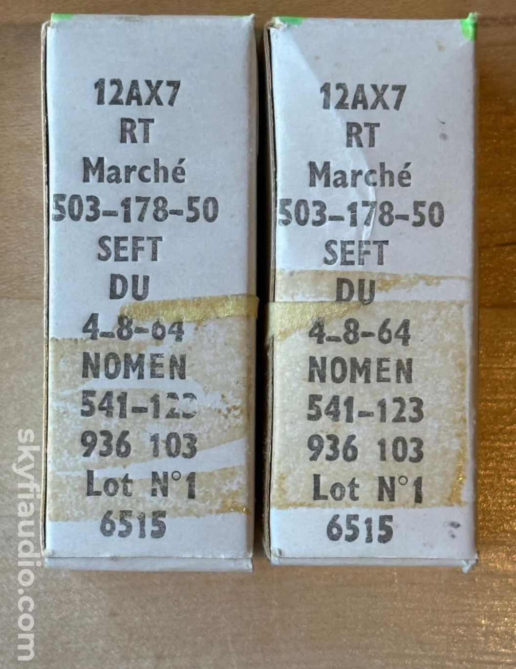 RT La Radiotechnique 12AX7 Pair - Balanced Triodes - Made in France Accessory