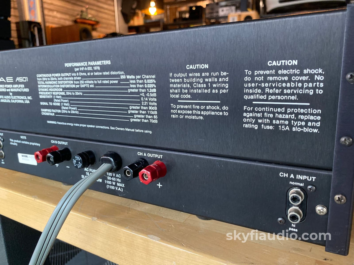 Sae A501 Dual High-Resolution Vintage Power Amplifier 250W X 2