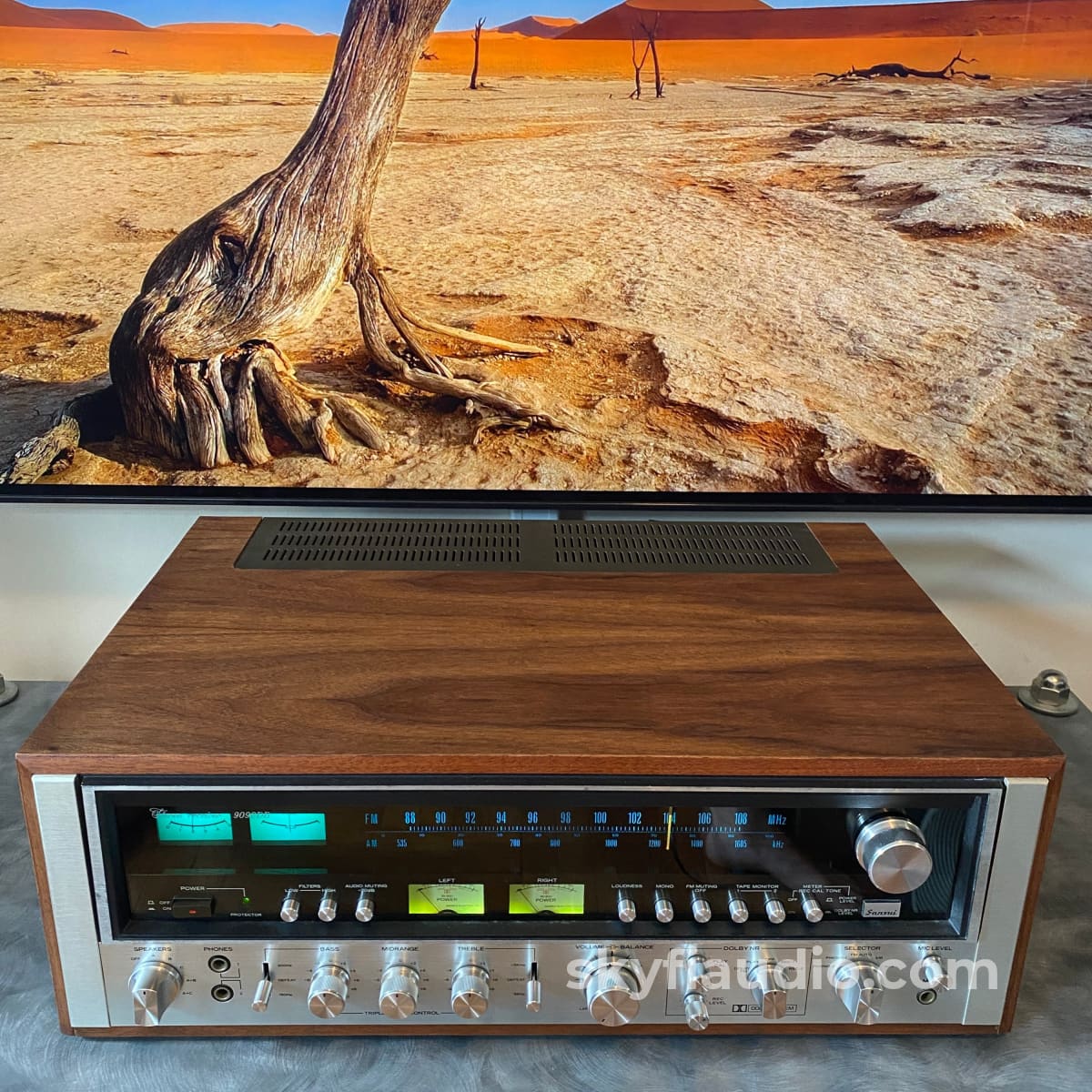 Sansui 9090DB Receiver - Fully Restored With New Walnut Veneer
