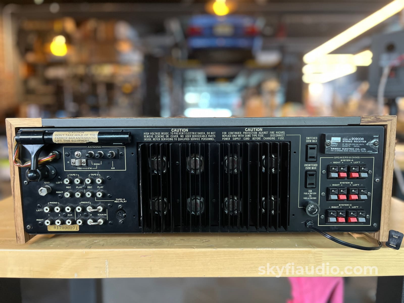 その他 Nishi Sansui 9090DB Stereo Receiver w/Zebra Wood Cabinet