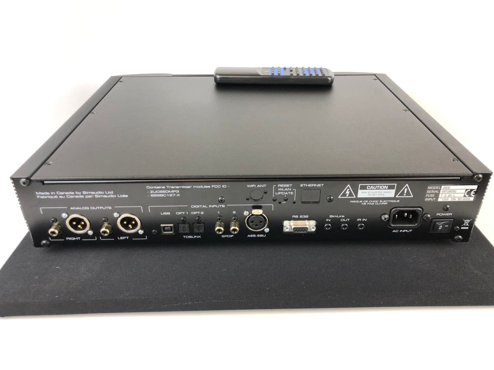 Simaudio 280D Dac - Dsd64/128/256 Capable With Remote Cd + Digital