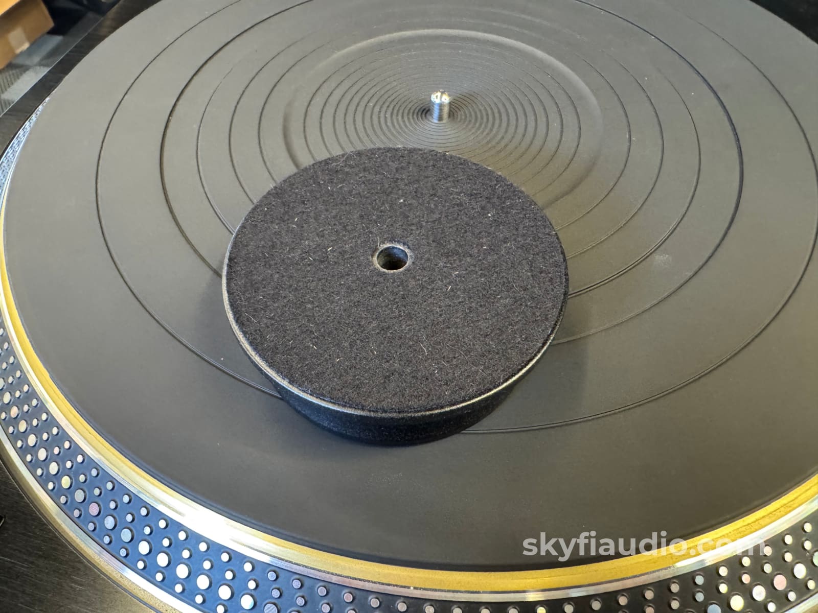 SkyFI Black Record Puck With Logo - Limited Available Accessory