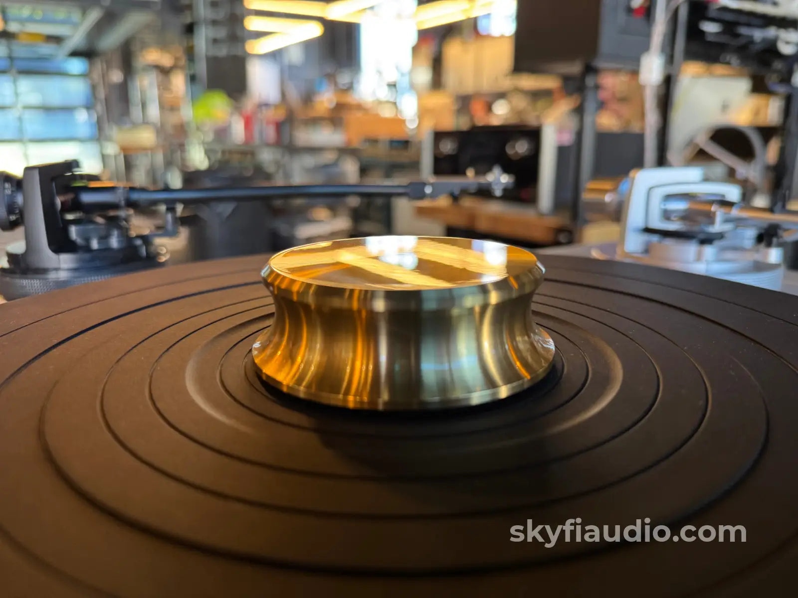 Record Puck – Solid Polished Brass - Perfect For Technics Turntables Accessory