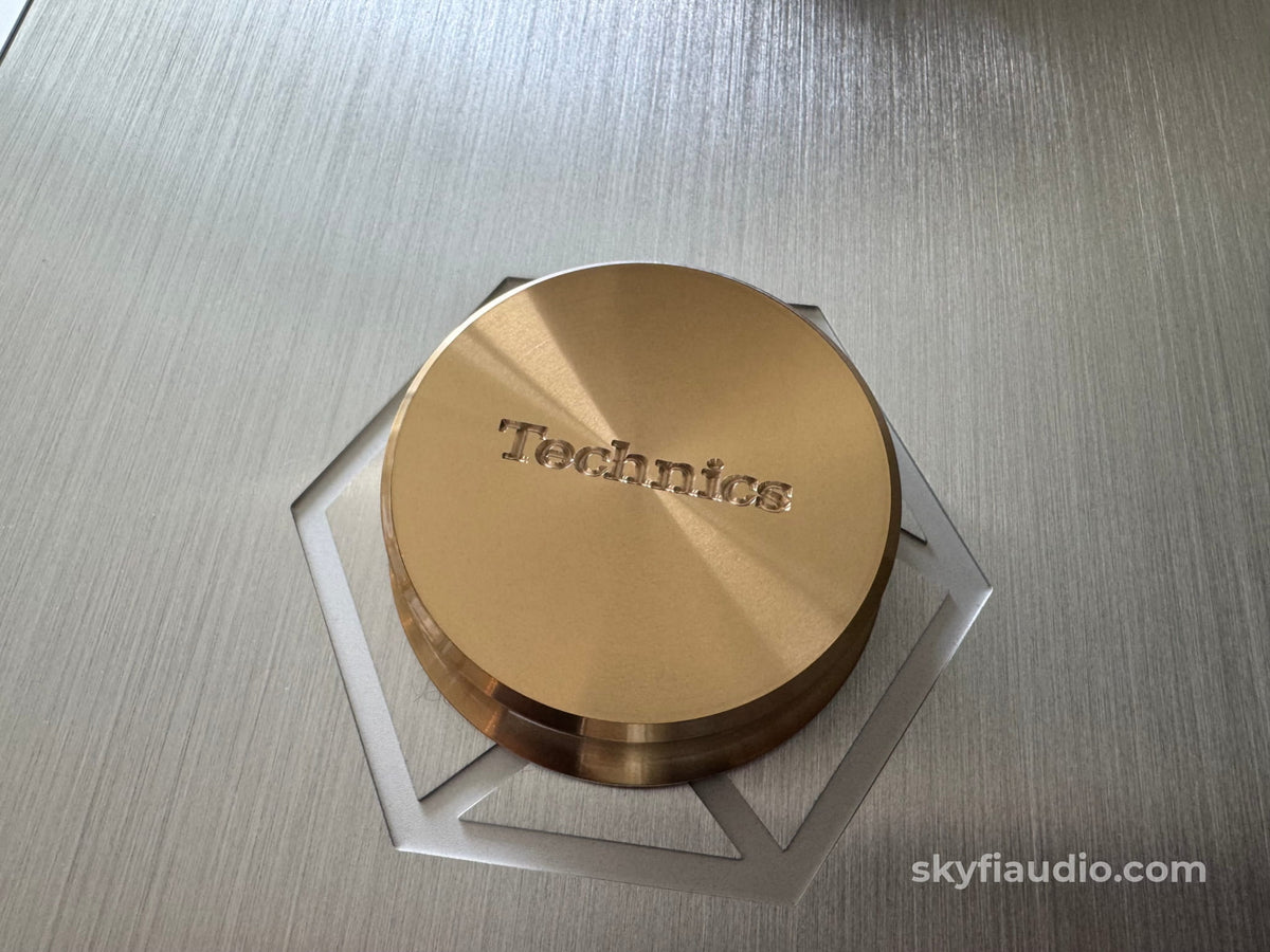 SkyFi Record Puck – Solid Polished Brass - Perfect for Technics Turntables Accessory