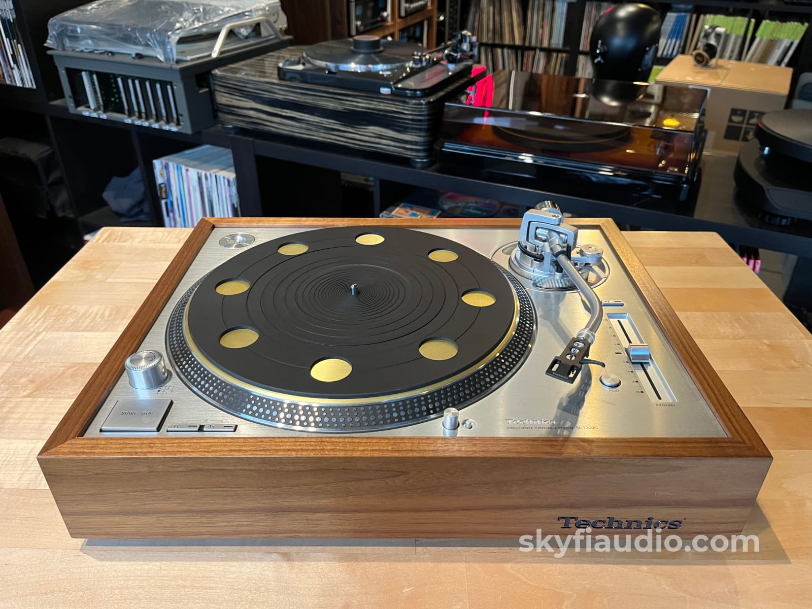 SkyFi Wood Plinth Sleeve with Logo for Technics SL-1200G - Discontinue