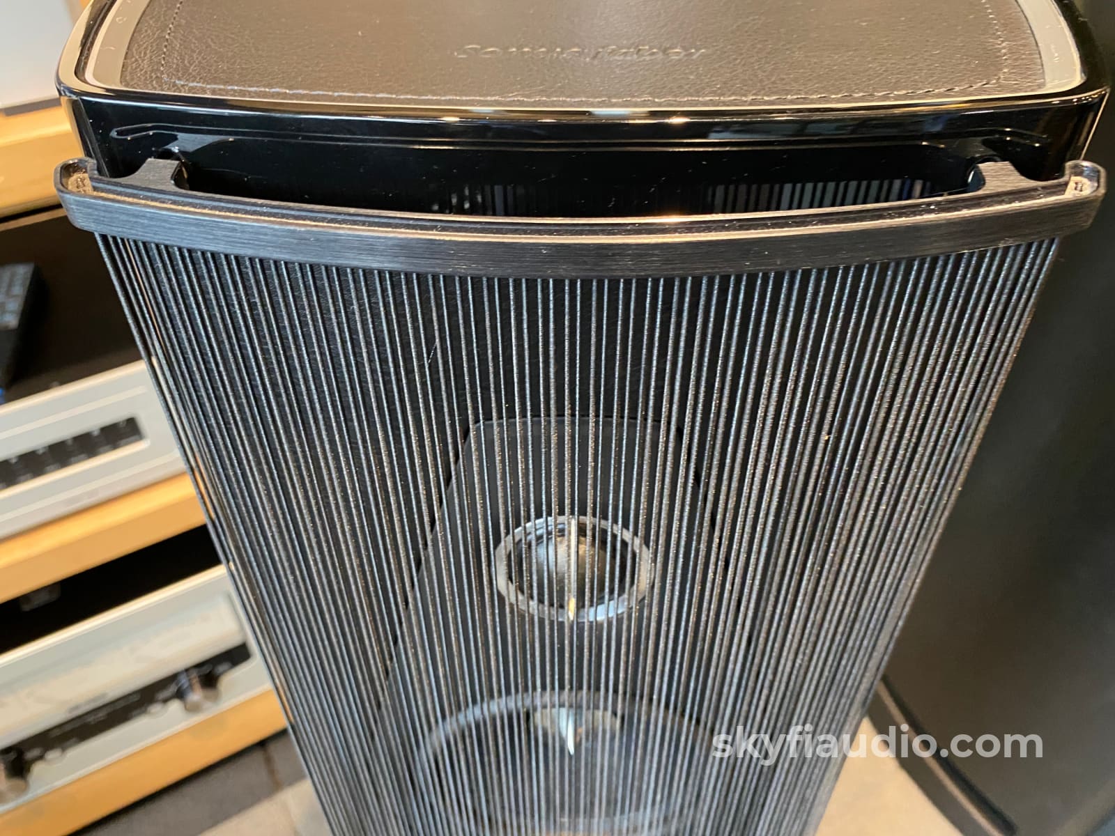 Sonus Faber Olympica Iii Speakers In Gloss Black And Leather