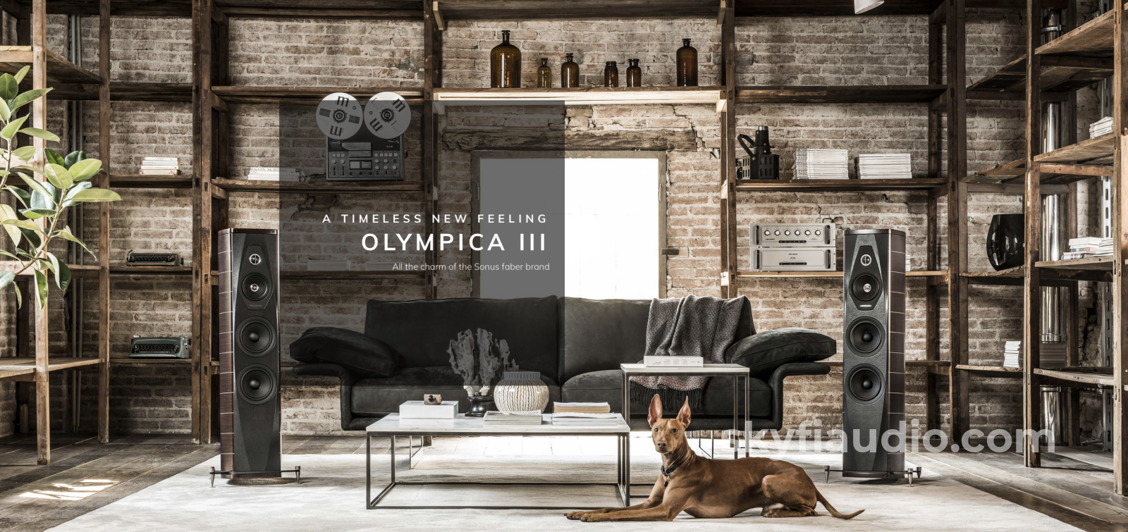 Sonus Faber Olympica Iii Speakers In Gloss Black And Leather