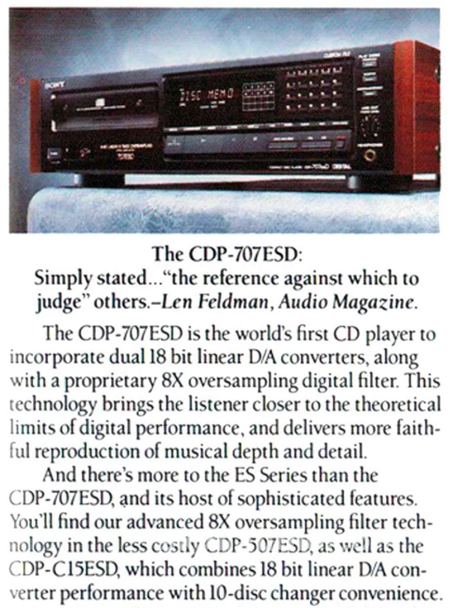 Sony Cdp-707Esd Vintage Cd Player With Remote - Our Favorite! + Digital