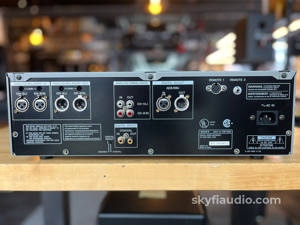 Sony PCM-R500 Professional DAT Recorder - Lightly Serviced